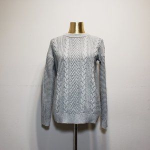 UNIQLO Cable Knit Grey Crewneck Sweater